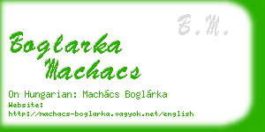 boglarka machacs business card